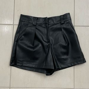 Leather shorts